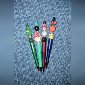 Festive Christmas Charm Stylus Pens - Green, Teal, Red, Blue